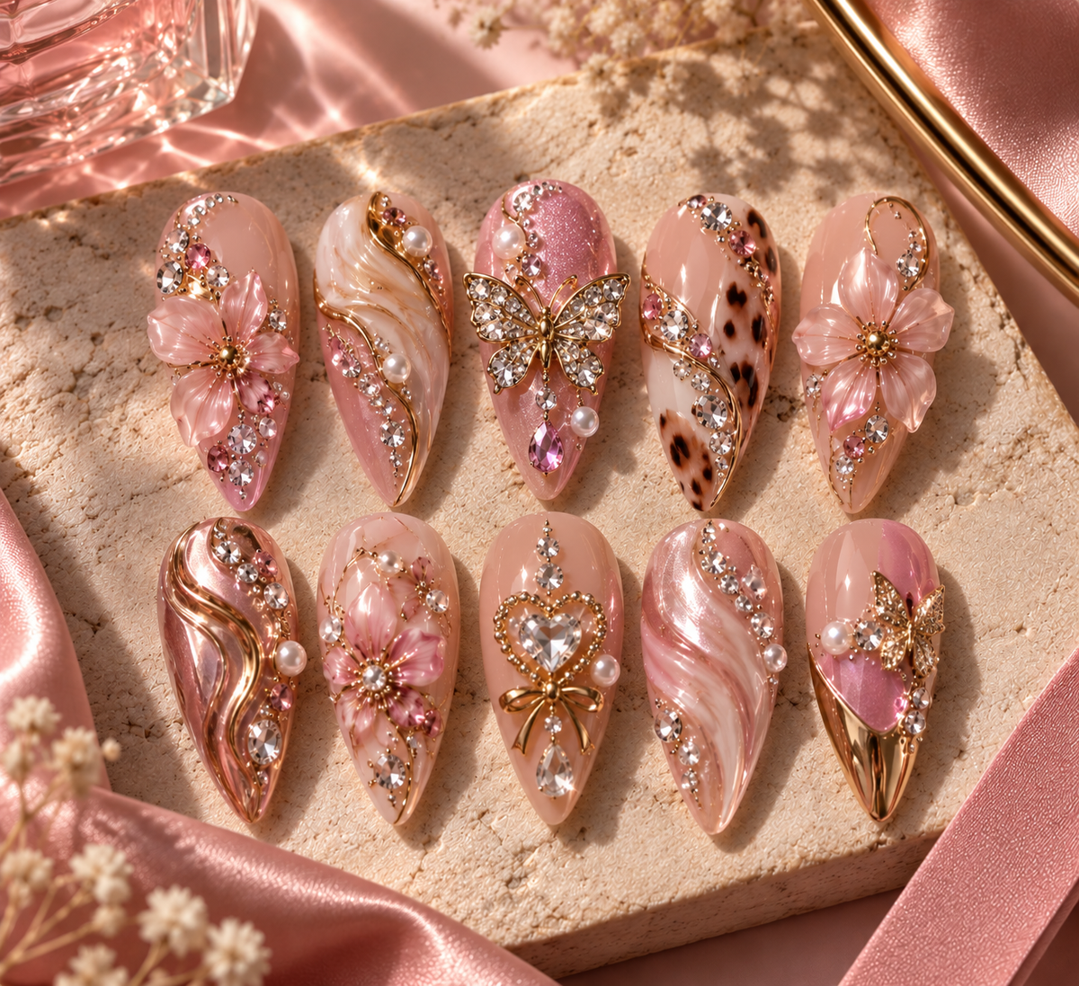 Extravagant Custom Nail Art | Reusable Press-On Nails